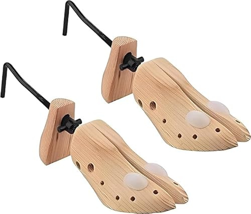 MantraRaj 2 X Mens Shoe Stretchers Expander for Men Gents Pine Wood Stretchers Shoe Tree Stretcher for Sneakers Boots Walking Shoes Professional Wooden Shoe Stretchers for All Shoe Types Size 6-12
