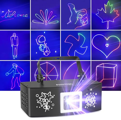 Luce da discoteca, animazione 3D RGB, DMX 512 con telecomando, musica, suono attivato, DJ, per feste, Halloween, compleanno, bar, KTV