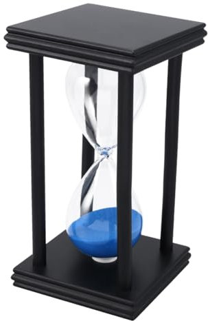 Alipis 30 Minute Timekeeping Hourglass Sand Clock Timer Vintage Blue Sand Clock for Tea Timer Home Decoration Supplies Black Frame