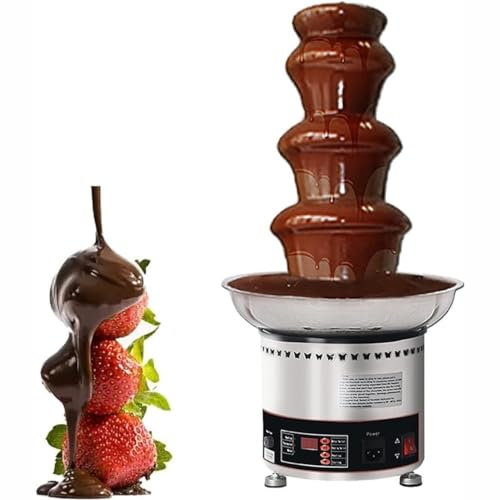 QUSYZD Machine à Fondre Le Chocolat en Cascade de Grande capacité, Fontaine à Chocolat 300 W, Pot de Fusion de Sauce réglable 30-150 ℃, idéal pour Les fêtes et Les réunions de famill,4Tier