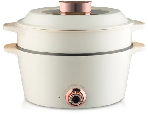 Olla Eléctrica Multifuncional Antiadherente De 5 L + 7 L, Sartén Y Vaporera Eléctrica For Cocinar, Freír Y Cocinar Al Vapor, Uso Doméstico.