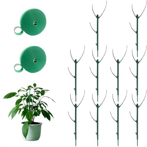 10 Pack Stackable Monstera Plant Support,2026 New Garden Plant Stakes for Indoor Outdoor Plants,Moss Pole Monstera Plant Support,Garden Stakes for Climbing and Potted Plants, Pothos, Flower, Vine