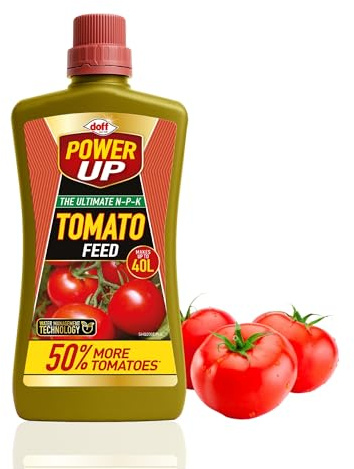 Doff Power Up Tomato Feed – Concentrated Liquid Plant Food – Ultimate NPK Formula with Water Management Technology - Boosts Growth & Yield (200 ml), Proven To Grow Up To 50% More Tomatoes