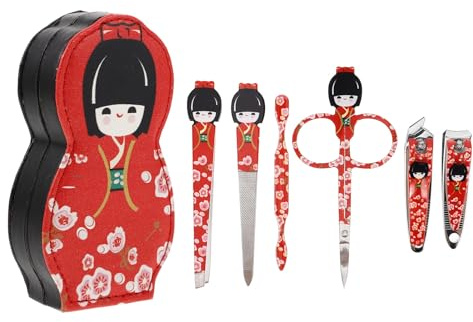 Alipis Kit Manucure Complet Acier Inoxydable Coupe- Japonais Cartoon Set Polyvalent pour Soin des Femme et Homme et Facile à Utiliser