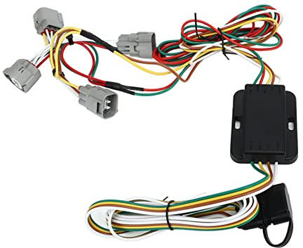 Tbest Adattatore per Traino Cablaggio Rimorchio a 4 Pin 55513 Connettore Piatto Plug And Play per Materiale ABS T100