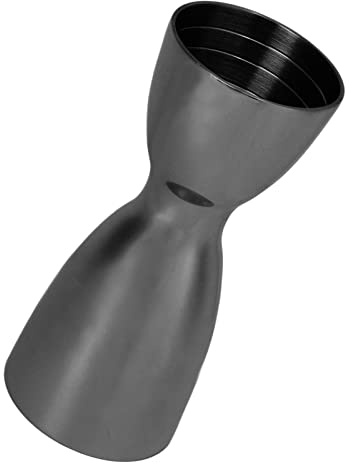 Riuulity Jigger à Cocktail en Acier Inoxydable Efficace pour Barman, Conception Confortable pour les Amateurs de Bar 1,5 X 1,6 X 3,7 Pouces pour les Fêtes (Plaqué noir)