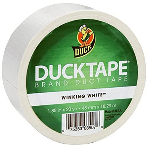 Duck Brand Duct Tape/Color, Heavy-Duty, 1-7/8-Inch x 20 Yards, White (DUCCD3WHITE)
