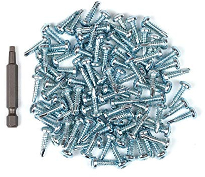 neverest® 100x 4,2 x 16 mm Acero Inoxidable Cuadrado Head Tornillos Autorroscante con Broca