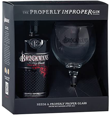 BROCKMANS PREMIUM GIN INTENSELY SMOOTH 70 CL GIF PACK CON 1 BICCHIERE