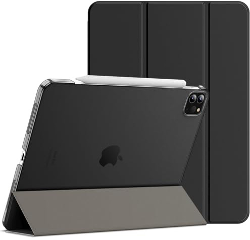 JETech Case for iPad Pro 11 Inch (2022/2021/2020 Model), Not for Newest 2024 Model, Slim Stand Hard Back Shell Smart Cover with Auto Wake/Sleep (Black)