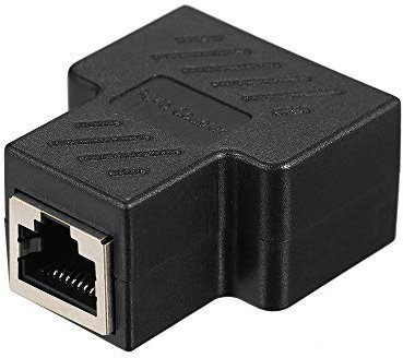 Fesjoy Répartiteur RJ45 - Adaptateur répartiteur RJ45 - 1 à 2 prises - Compatible avec CAT 5 / CAT 6 / CAT 7 - Câble Ethernet LAN femelle - Répartiteur - Hub PC ordinateur portable - Routeur - Contact