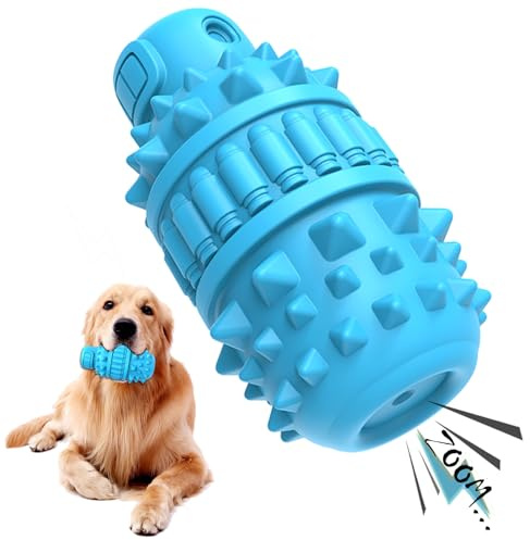 PIFFZEDO Natural Rubber Squeaky Dog Chew Toy for Large Aggressive Chewers