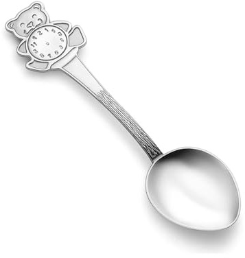fish Hochwertiger Löffel Aus Sterling-Silber Mit Gravurmöglichkeit Für Taufgeschenke