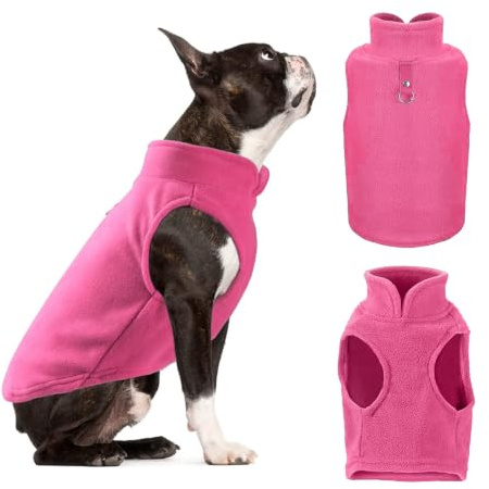 PETCUTE Chaqueta para Perros,Chaleco de Forro Polar para Perro,A Prueba de Viento Ropa para Perros Pequeños,Abrigo de Invierno para Perros con Agujero para Arnés para Perros Pequeñas,Medianas