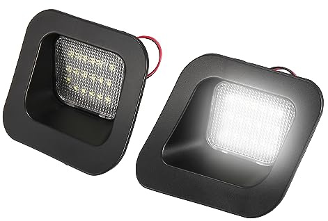 X AUTOHAUX LED License Plate Light Lamp Assembly Replacement for Dodge for Ram 1500 2500 3500 2003-2018 3rd 4th Gen Pickup Truck LED White Reverse Lights 1 Pair