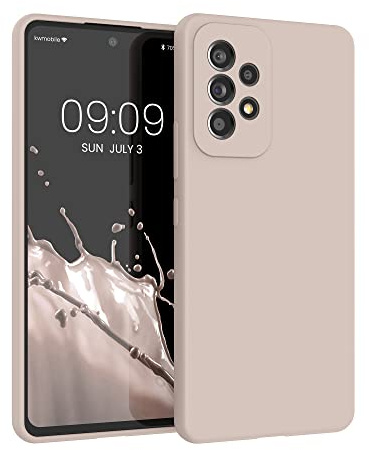 kwmobile Handyhülle für Samsung Galaxy A53 5G Hülle - Case Silikon - Kabelloses Laden - Schutzhülle Cover in Coconut Swirl