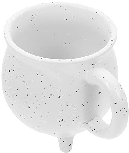 TOPBATHY Chaudron Tasses À Café en Céramique Blanche Céramique Décor d'halloween Verres Tasse Blanche Tasses À Café Fantaisie Tasses À Café Table