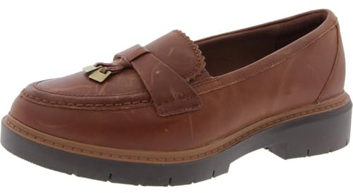 Clarks Westlynn Bella Damen-Loafer, Hellbraunes Leder, 11 Wide