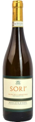 Moscato D'Asti Frizzante 2021 vino frizzante DOCG Weißwein Vegan süss Giorgio Carnevale Italien 750ml-Fl