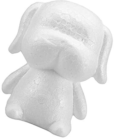 STOBOK Schaumstoff Welpen Modell Selbstgemacht Bastelform Weißes Polystyrol 1 Stück 20cm für Blumenarrangement Kunstprojekte Kinder Basteln Dekoration