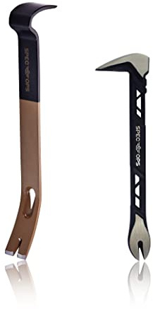 Spec Ops Ensemble d’outils de 25,4 cm et 38,1 cm avec pied-de-biche, pied-de-biche plat et extracteur de clous en acier à haute teneur en carbone