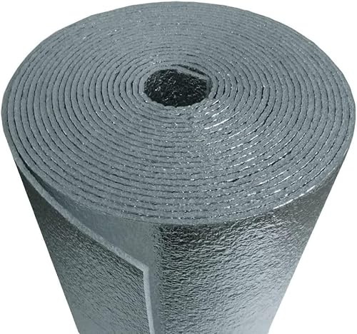 US Energy Products R-8 HVAC Duct Wrap Insulation Reflective Double Sided Foam Core (Class 1-A ASTM FIRE Rated) (AD5 1/4INCH Thick) (4ft x 100ft)