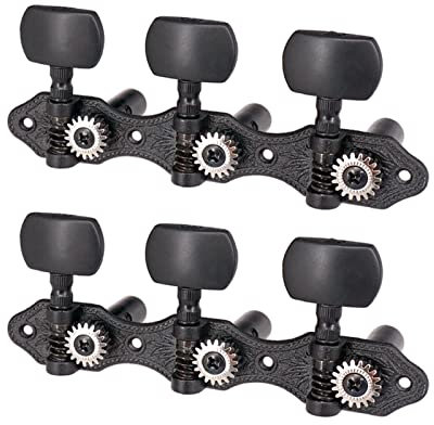 SEvso Gitarrentuner Akustik 1 Paar 1:18 Black Klassische Gitarren-Tuner Maschinenköpfe Tuning Key-Pegs for Klassische Gitarre oder Flamenco-Gitarre for Gitarre-Teile Gitarrentuner Akustisch