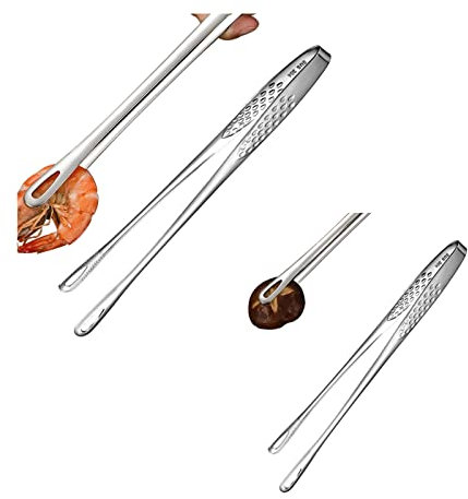 Kasmole 2ST Kochpinzette Edelstahl, Küchenpinzette, Grillpinzette, Kochpinzette, 24/27.9cm Edelstahl Kochpinzette, Lange Pinzette Mit Professioneller Küche Zum Kochen, Fleischpinzette, Bratpinzette