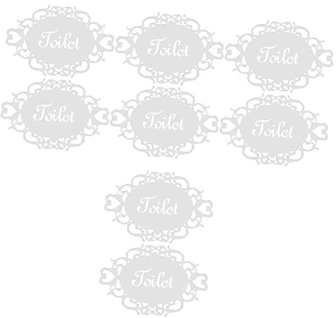 STOBAZA 8stücke Toilettenschild Selbstklebende Wc- Dekorative Badezimmerbeschilderung Für Restaurants Hotels Und Toiletten Klare Lesbarkeit Installieren