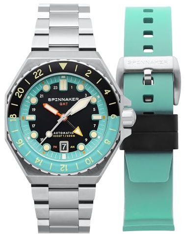 Spinnaker Dumas GMT Automatikuhr für Herren, 43 mm, massives Edelstahlarmband, SP-5119
