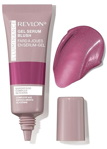 Revlon Illuminance Gel Serum Blush, sichtbar aufgepolsterte Wangen, ein helles und feuchtigkeitsspendendes Finish den ganzen Tag über, 140 Brilliant Berry, 11ml