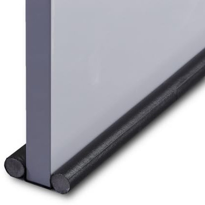 HOOZ Zugluftstopper für Türen, PU Leder Türdichtung Luftzugstopper mit Doppeldichtung, Zuschneidbar Tür Zugluftstopper Windstopper und Türluftstopper (Schwarz, 1 Stück)