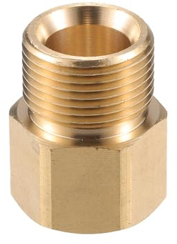 VekAuto Connettore per Idropulitrice, G1/2 a M22x1.5 Femmina e Maschio Adattatore in Ottone per Tubo a Pressione Universale per Idropulitrice Tono Rame in Ottone