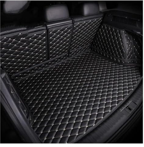 DZSJUNCHENSM Kofferraumwanne Für VW Für Touran Ab Baujahr 2003 Maßgeschneiderte Kofferraummatte Komplett Verpackte Kofferraummatten Kofferraummatten(Color:Black Rice)