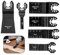 Cuchillas Multiherramienta de Corte de Madera, 6 Piezas Cuchillas Oscilantes Accesorios Multiherramienta Hojas de Sierra Oscilantes para Madera Plástico Metal, Negro