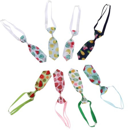 CORHAD 8 Stück Verstellbare Haustier Krawatten Mit Fruchtmuster Bunte Baumwolle Für Sommerfeier Geburtstag Und Hochzeit Modische Hunde Und Katzenaccessoires
