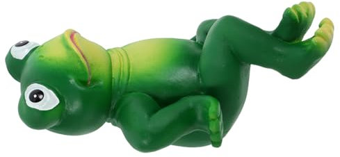 Kisangel Frosch Statue Resin Für Garten Und Schreibtisch Niedliche Dekofigur Für Außenbereich Als Verschönerung Von Balkonen Und Tischen