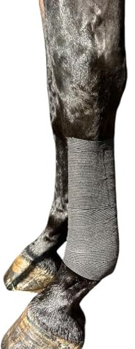 Selbstklebender Verband für Pferde – 12er Set (10cm x 4,5m) | Selbsthaftende Bandagen - Extra Groß, Elastisch - Langlebig für Transport, Stall & Turnier