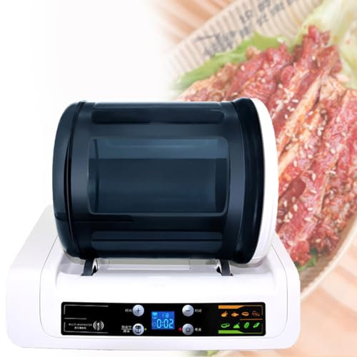 DPLWJPP Commercial Vacuum Tumbler Marinating Machine,15 Minute Meat & Vegetable Vacuum Tumbler Marinator,With 5l Capacity Pickling Barrel,For Chicken Burger Bacon