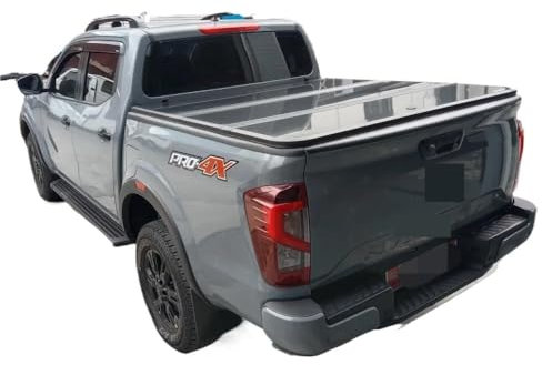 liujialigr Dreifach Faltbare Pickup-Abdeckung, kompatibel mit Nissan Navara NP300 Frontier, Aluminium-Kofferraumoberteil, Harter Deckel, LKW-Ladefläche, Schutzzubehör