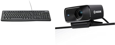 Logitech K120 Wired Keyboard & Elgato Facecam MK.2 – Premium Full