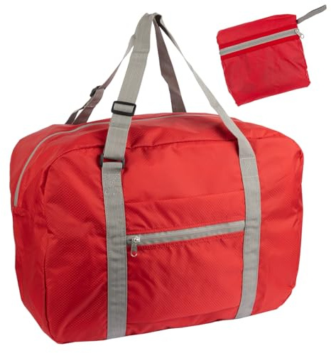 WEDO BAGTOGO Gepäcktasche – Faltbare Reisetasche (35L), Wasserabweisendes & Leichtes Nylon, Verstellbare Tragegurte, Wassergeschützte Reißverschlüsse, Kofferband zur Trolley-Befestigung