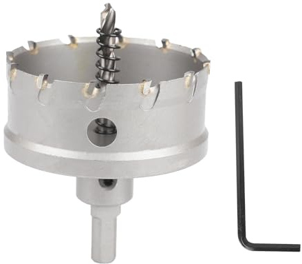 SUQIN 75mm Foret De Scie Cloche En Métal,TCT Scie Cloche En Carbure,Coupe-trou En Carbure De Tungstène,Coupe-trou industriel Pour l'acier inoxydable,Le Métal,l'alliage,Le Bois Et Les Plastiques