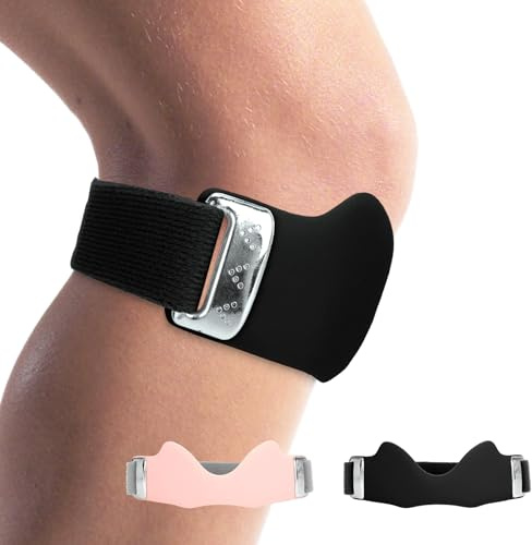 Zidoley Tutore per tendine rotula, ginocchiera da uomo e donna, per rotula, supporto al ginocchio, adatto per alleviare il dolore in caso di lesioni sportive (nero)