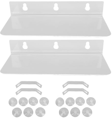 Nurnesy 2 Pack -Acryl -Fenster -Saugnäpfe -Regale - Weitschwelle Extender -schwimmende Pflanzentopfanzeige für Sukkulenten und Bilderrahmen