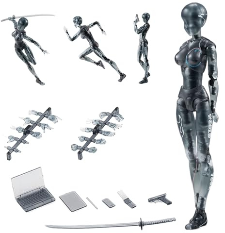 Künstlerzeichnung Schaufensterpuppe, 5.91in poable actionfigur mit beweglichen Gelenken zur Kunstreferenz, Tabletop Display (weiblich)