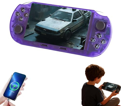 For SF3000 Retro Handheld Game Console with 64GB Built-in 20,000 Classic Video Games -Portable Gaming Console,E-book/Music/Video Playback/Emergency Charging of Mobile Phone,4.5-Inch IPS HD Screen (B)