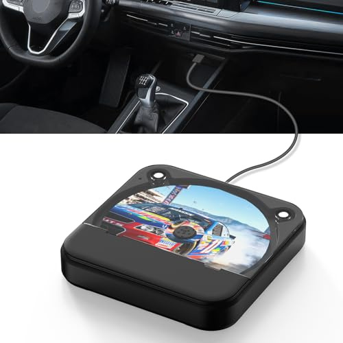 MONODEAL CD Player for Car,External Portable Car CD Players with AUX Cable & Remote Control,Universal USB CD Player for Vehicle,Laptop,TV,Computer,for Android 4.4 and Above Navigation