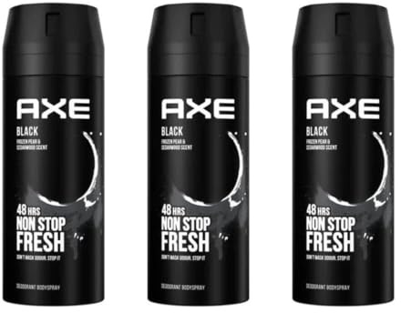 Axe Men Deodorant Black 48H Protection 150 ML - Pack of 3