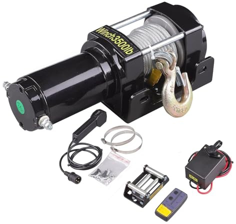 Argani elettrici Verricello Elettrico Fuoristrada 3000/3500LBS 12V Corda Sintetica Da 3500LBS Verricello elettrico